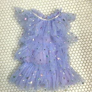 Lola and the Boys foil hearts tulle dress